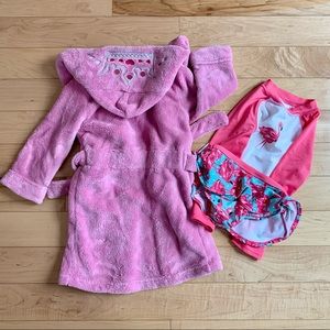 Girls Gymboree swim suit and robe set size 3T
